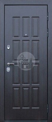 металлическая дверь с отделкой черным мдф снаружи-ДВ-1273